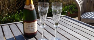 Champagne på terrassen